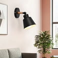 thumbnail image 4 of Yhmxh Wall Decor Wall Lights Wall Lamp Wall Sconce 9 In Wall Lamp Black Wall-mounted Bedside Table Iron Art Plain Aisle Wall Lamp Suitable for Bedroom Bedside Aisle Study (light Source Not Included), 4 of 8