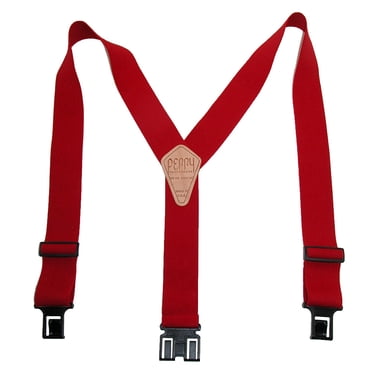 Perry Products SN200 Men's Clip-On 2-in Suspenders - Red, Tall