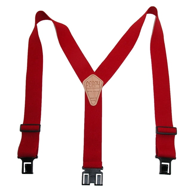 Perry Products SN200 Bretelles à Clip 2 Po pour Hommes - Rouge, Grand