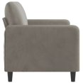 thumbnail image 2 of vidaXL Adult 2-Seater Sofa Light Grey 140 cm Velvet, 2 of 5