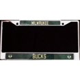 thumbnail image 1 of Milwaukee Bucks Chrome License Plate Frame, 1 of 2