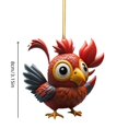 thumbnail image 2 of Vaidha Cute Rooster Car Pendant Home Tree Decoration Christmas Tree Ornament Home Decor, 2 of 2