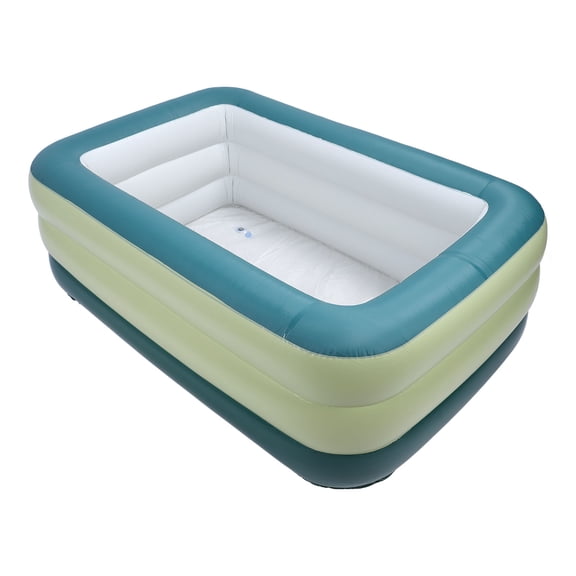 Piscine Gonflable Piscine Gonflable Piscine Gonflable pour Enfants et Adultes 118x72x22 PVC Épaissi Famille Extérieur Cour Arrière Pliable avec Pompe