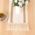 thumbnail image 4 of Pompotops Rustic Boho Table Runner Tablecloth With Fringe For Kitchen Home And Meal Wedding Decor Clearance, 4 of 7