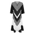 thumbnail image 4 of Pisexur Robe à Manches Courtes à Col en V Longueur Genou Mode Femmes Été Imprimé Décontracté Col en V Bouton Manches Courtes Vacances Poches Robe Femmes Robe, 4 of 8