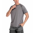 thumbnail image 4 of Charmo Men's Short Sleeve Active Rashguard Shirts Solid Workout Top Sports Tee UPF 50+, 4 of 6