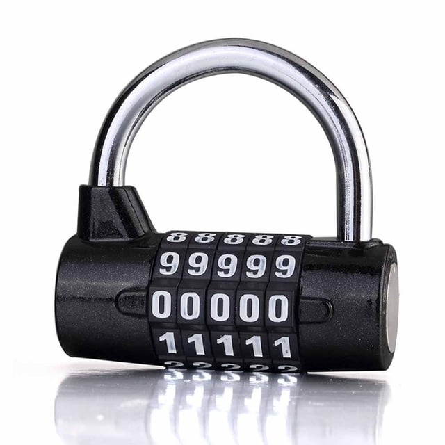 MYG Heavy-Duty 5-Digit Combination Padlock for Gym Lockers & Cabinets - Secure