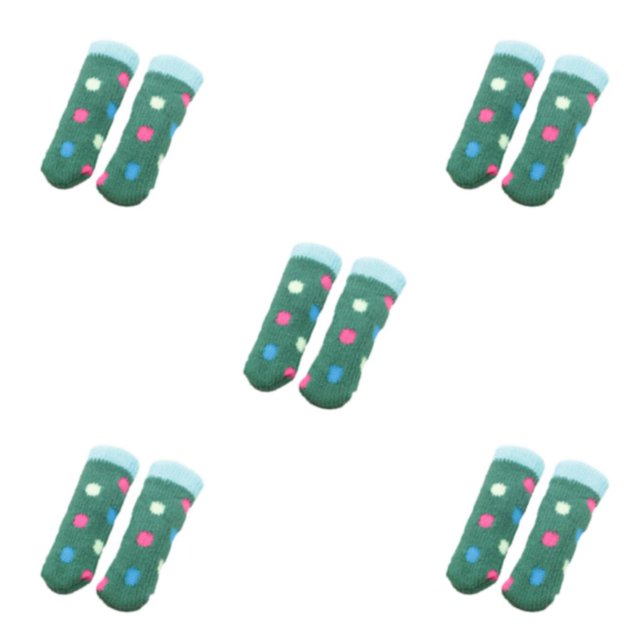 Transemion 24 Pcs Couvre-Pieds de Meubles Durables Protection de Sol Premium Chaussettes Tricotées style 6 5Set