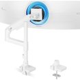thumbnail image 1 of Bras de Moniteur Ultra Grand pour Écran Incurvé Robuste Supporte des Lb Bras de Moniteur à Ressort à Gaz Réglable Support de Bureau avec Pince en C Base à Oeillets / Support Vesa, 1 of 9