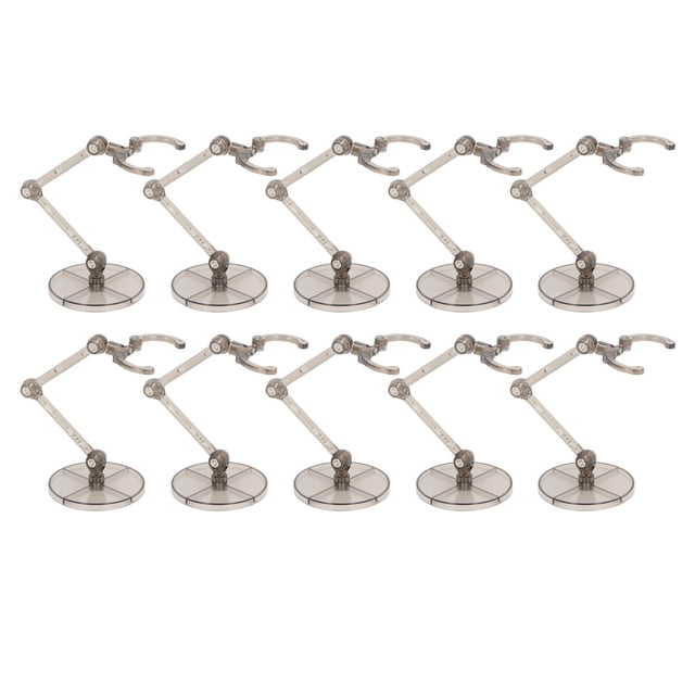Lot de 10 Supports d'Exposition pour Figurines Articulées, Supports d'Exposition pour Poupées, Cadre de Support Mobile pour Modèles de 6 Pouces avec Matériau Plastique, Base Ajustable