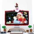 thumbnail image 1 of Christmas Decorations Indoor Outdoor,Christmas Tree Decorations,1 Pack Christmas Computer Monitor Border Cover TV Monitor Cover Elastic Laptop Computer Cover For Xmas Home Office Computer Decoration, 1 of 7