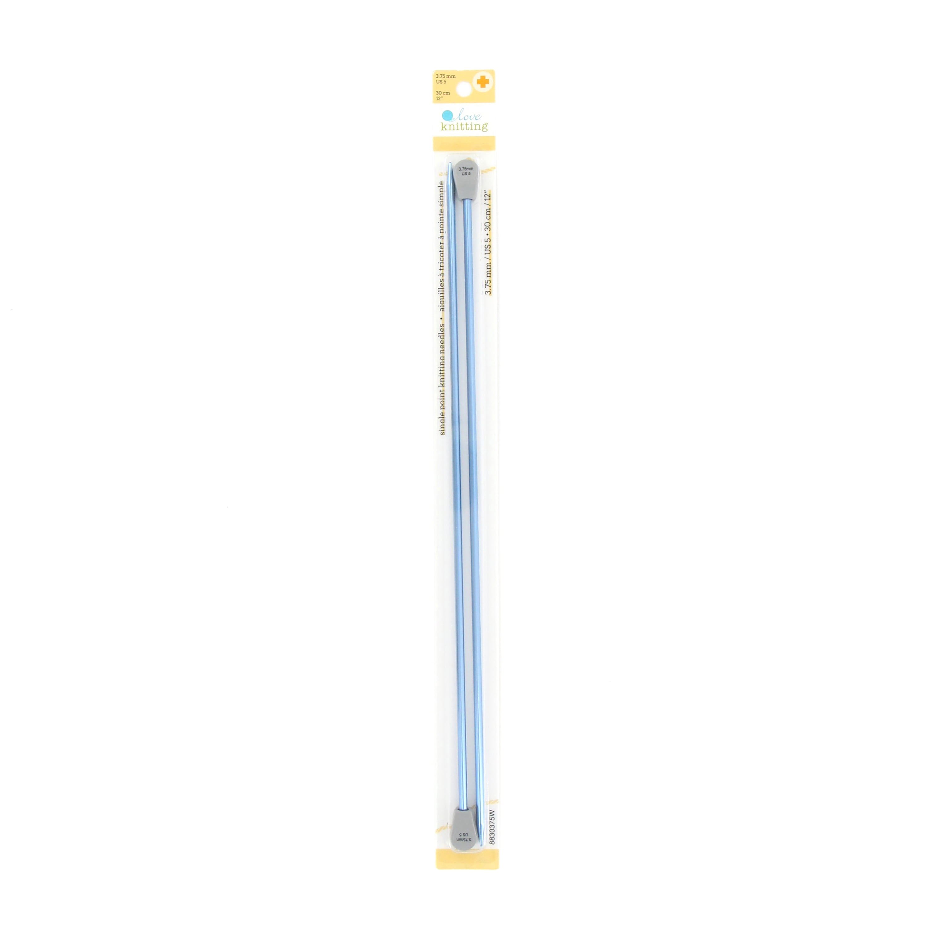 LOVE KNITTING Aluminium Single Point Knitting Needles, 30 cm (12 in