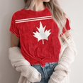thumbnail image 4 of Pisexur Hauts pour Femmes, Hauts de Sortie pour Femmes, Hauts pour Dames, Hauts de Printemps pour Femmes 2025, Nouveau T-shirt à Manches Courtes à Col Rond Décontracté Imprimé pour Femmes Multicolore, 2TG, 4 of 5
