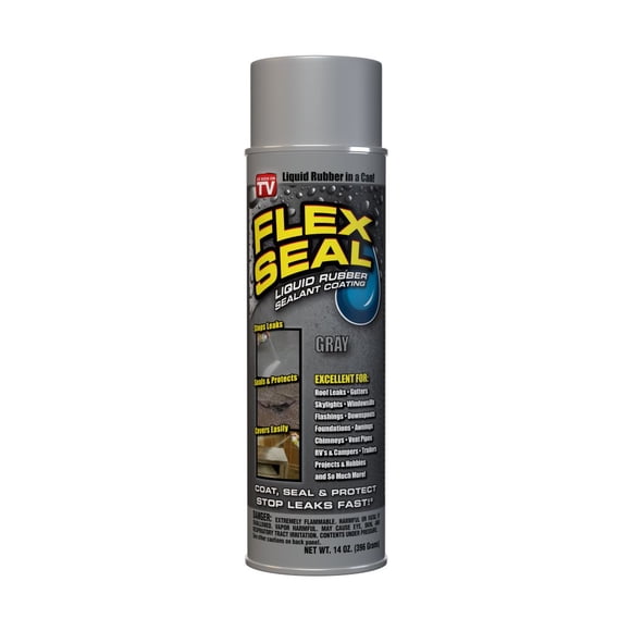 Flex Seal Spray Rubber Sealant Coating, Grey, 14-oz