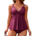 thumbnail image 1 of Charmo Tankini Rétro pour Femmes, Maillot de Bain Deux Pièces à Doubles Bretelles, 1 of 7