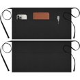 thumbnail image 4 of MVRLSH Apron Sleeve 3pc Attendant Apron Black And Restaurant Hotel Kitchen Work Half Length Apron, 4 of 8