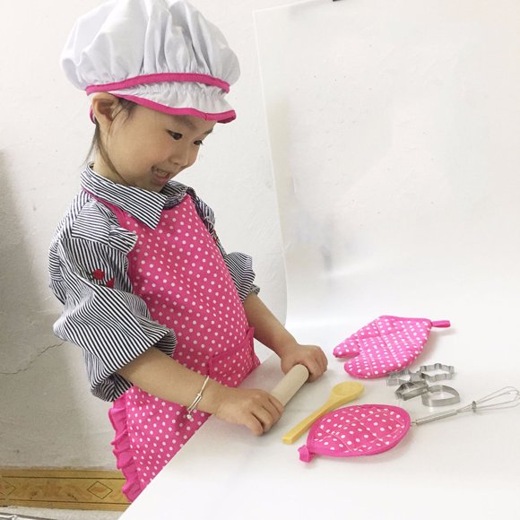 Kids Chef Set Children Cooking Play Toys 11pcs Kids Chef Set Children Cooking Play Kitchen Baking Aprons Oven Glove Eggbeater Girl's Gift