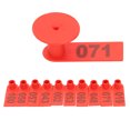 thumbnail image 2 of Ear Tag Label, Frost-resistant Numbered Ear Tag, Cold-resistant Livestock Accessory For Sheep Breeding Stocks Livestock Meat Quarantine Red, 2 of 8