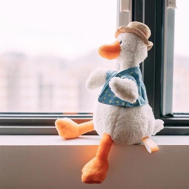 Jouet Canard Peluche à Cou Rotatif – Chante Et Cancane Avec 6 Chansons – Interactif Musique – Dès 3 Ans