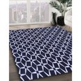 thumbnail image 3 of Ahgly Company Tapis d'Intérieur Lavable en Machine Carré Transitionnel Bleu Nuit, 5 Pieds Carré, 3 of 7