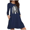 thumbnail image 1 of Women‘s DressesCrewneckCocktail PartyLoose Dress, 1 of 6
