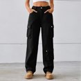 thumbnail image 4 of YTDSCS Womens Cargo Pants with Multi Washed Sweatpants Spring Fall Casual Jeans Trousers Cargopants for Women's S-2XL, 4 of 7
