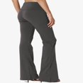 thumbnail image 4 of Pantalon de Yoga Décontracté pour Femmes Grande Taille, Basique, Taille Repliable, Confortable, en Coton Extensible, Coupe Bootcut, 4 of 7