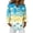 Sky Blue, variant on OIOLOYJM Womens Hawaiian Shirt Hawaii Floral Print Long Sleeve T Shirts Summer Vacation Button Up Loungewear Work Sky Blue M