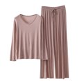 thumbnail image 2 of Weiqiqre Ensembles de Pyjama pour Femmes Pyjamas Rafraîchissants Ensembles Assortis d'Été Manches Courtes Ensemble de Détente Femmes, 2 of 3
