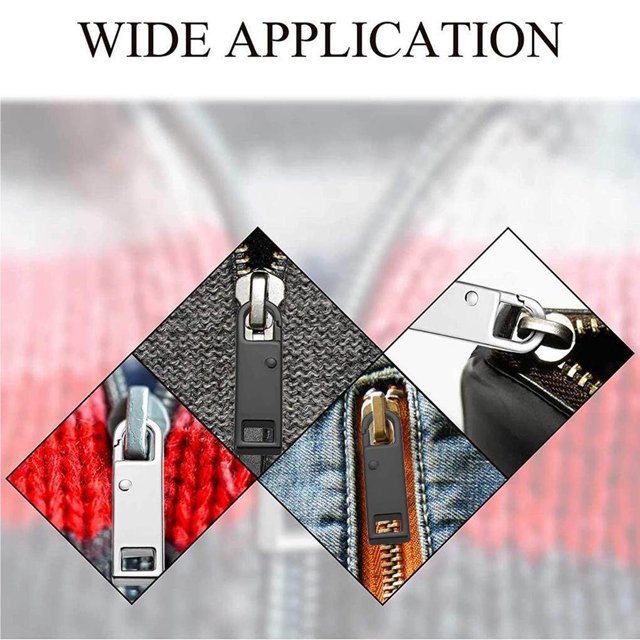 10Pcs Replacement Zipper Pull Resistant Slider Crafts Repair Kit Head for Suitcase Luggage Shoe Boots Clothing Jacket Sewing