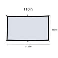 thumbnail image 3 of EGNMCR Projector Screen 110 Inch, Movie Projector Screen 16:9 Foldable Portable Anti-Wrinkle Indoor Outdoor Projection For Home, Party, Office, Classroom,, 3 of 9