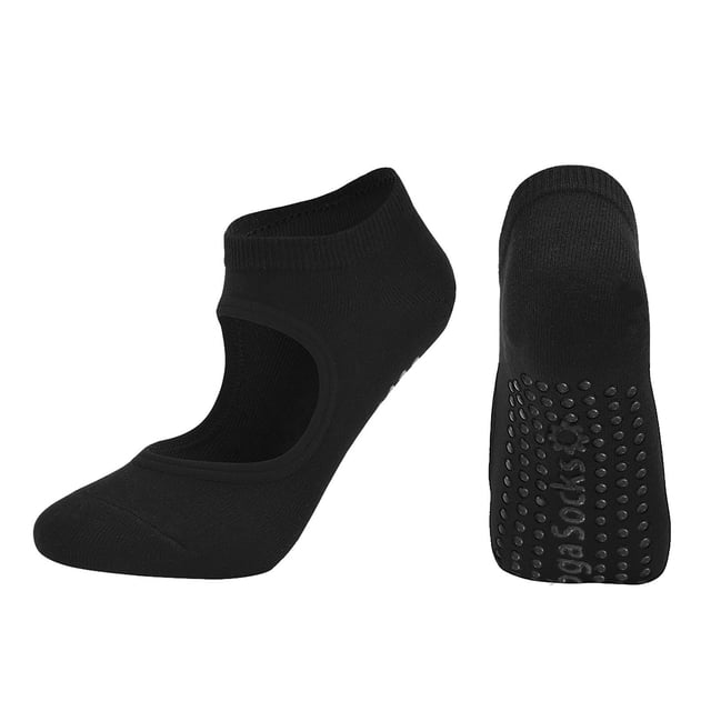 Ladies' Solid Color Backless Grip Socks Yoga Ankle Sports Socks Ladies' Anti Slip Slippers Socks