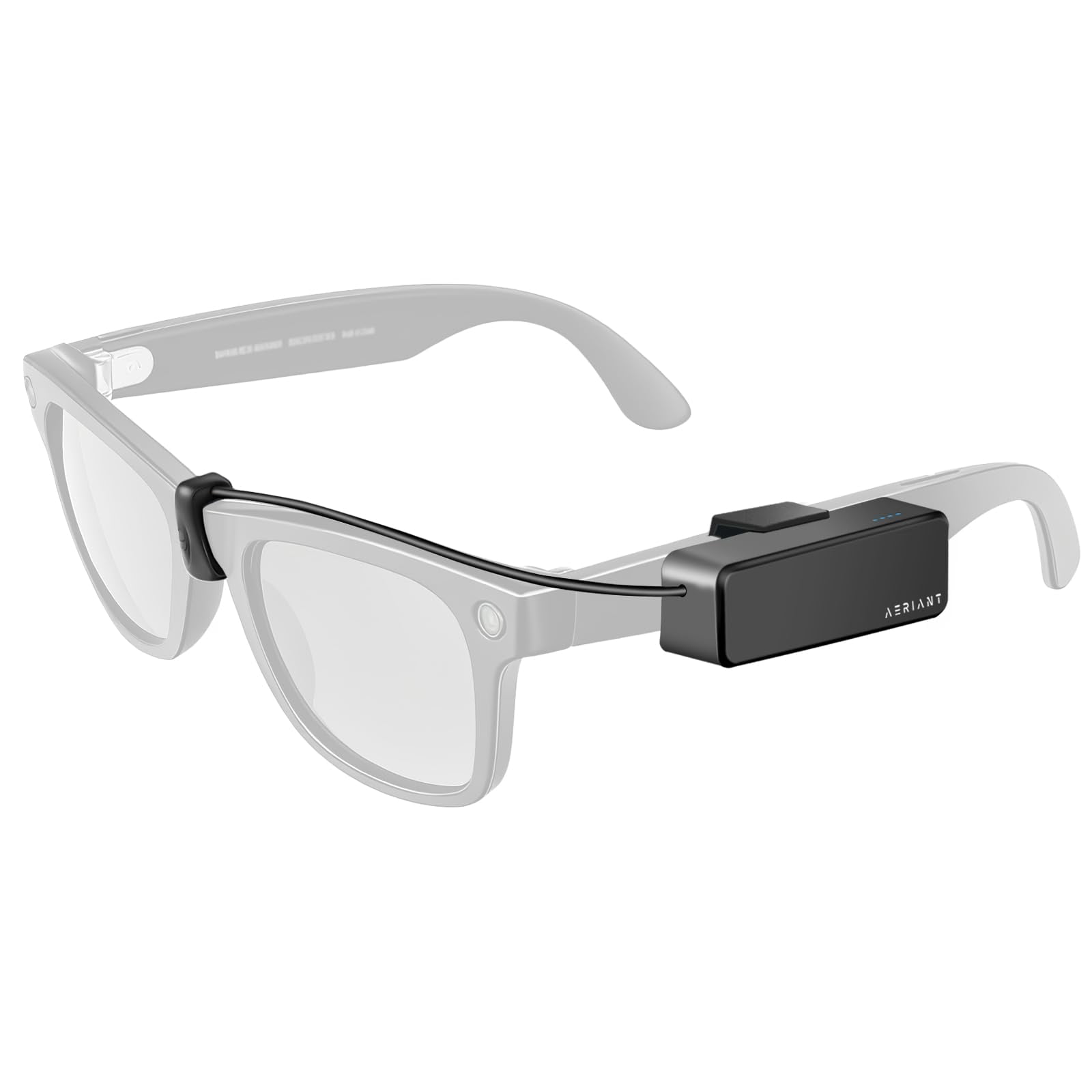 AERIANT On-The-Go Battery Pack for RayBan Meta Glasses, Ultra-Light Wearable Mini Power Bank for Wayfarer, Headliner, Skyler, Portable Charger Access
