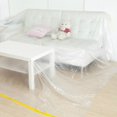 thumbnail image 4 of MYG Polythylene Dust Sheet Large Clear Waterproof Cover Protection Plastic for Outdoor Furniture, Sofa, Desk, Chair, 2.75x3.65m, Transparent, 4 of 5