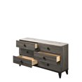 thumbnail image 3 of ACME Avantika Dresser in Faux Marble and Rustic Gray Oak, 3 of 4