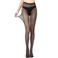 thumbnail image 1 of Penkiiy Bas Résille pour Femmes Pantalons pour Femmes Leggings Aguichant en Maille Transparente Grande Taille Bas Résille Résille Collants Bleu Foncé, 1 of 3