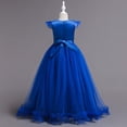 thumbnail image 4 of Liquidation et Promo, Robe d'Été pour Fille, Sans Manches à Volants en Dentelle, Broderie à Col Rond, Jupe Princesse en Tulle avec Nœud, Décontractée pour Fête, Tenue de Festival, Légère, Respirante, Âge 4-12 Confort Douillet, 4 of 7