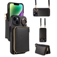 thumbnail image 2 of Étui Portefeuille Accordéon pour Téléphone - Conception à Fermeture Éclair Diagonale, Multiples Fentes pour Cartes, Étui de Protection, Compatible avec les Téléphones Apple, Accessoire Élégant et Polyvalent, 2 of 5