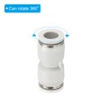 thumbnail image 3 of Unique Bargains Push to Connect Fittings, 12 Pack Fittings Straight Tubes, White, 3/8 Inch Od, 3 of 5