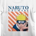 thumbnail image 2 of Naruto T-shirt à Manches Courtes Blanc à Col Rond pour Femme avec Personnage et Rayures Orange - Grand, 2 of 3