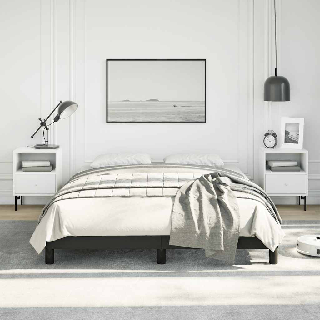 vidaXL Bed Frame Black 137x190 cm Full Faux Leather