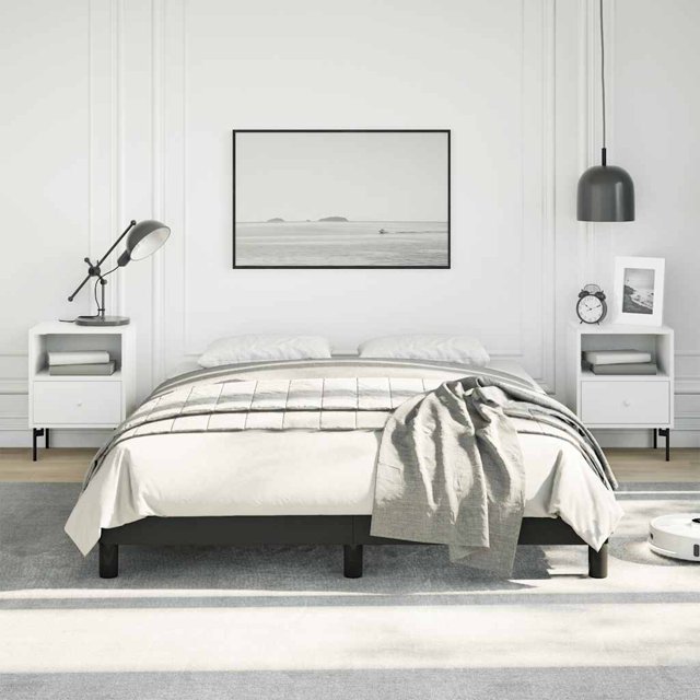 vidaXL Bed Frame Black 137x190 cm Full Faux Leather