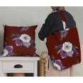 thumbnail image 5 of Soimoi Red Moss Georgette Fabric Leaves & Anemone Floral Print Sewing Fabric Yard 42 Inch Wide, 5 of 5
