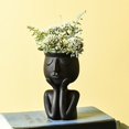 thumbnail image 3 of Human Think Face Ceramic Home Plants Flower Pot Vase Planter Tabletop Decoration, 3 of 10