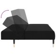thumbnail image 5 of vidaXL Canapé-Lit 2 Places en Velours Noir, 5 of 5