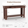 thumbnail image 3 of Kojooin Table Console d'Entrée de 54 Pouces avec Tiroirs, Table de Sofa en Bois avec Tablette de Rangement Ouverte, Table d'Entrée Style Ferme pour Couloir, Salon Ou Vestibule, 3 of 8