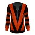 thumbnail image 3 of Bellella Women Tee V Neck T Shirt Long Sleeve T-shirt Chic Striped Tops Work Pullover Yellow 2XL, 3 of 6