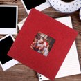 thumbnail image 3 of Minkissy Pages Album Photo Pages de Recharge Couverture en Lin Rouge Stockant des Photos Lot de 1, 3 of 5