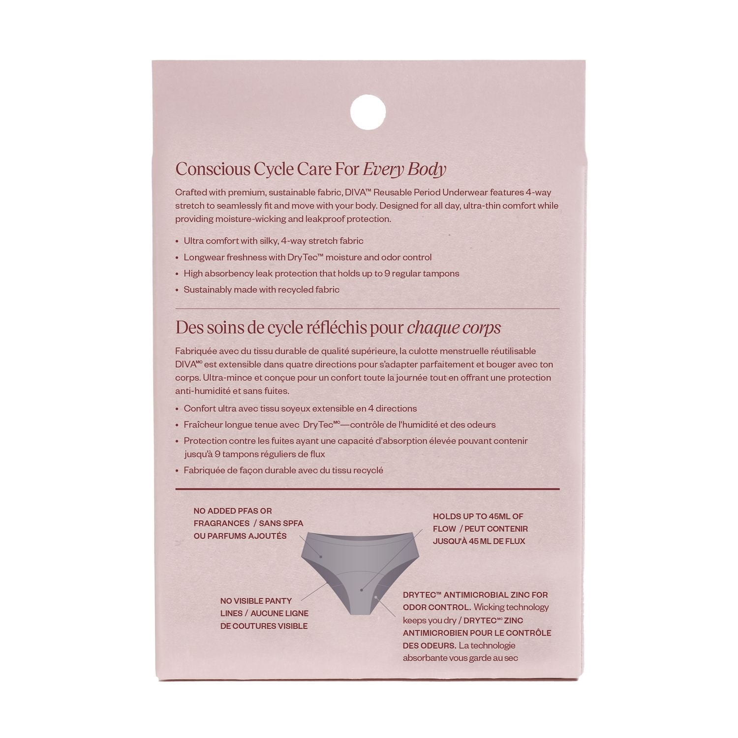 Culotte menstruelle réutilisable DIVA 🅪 XP-P Ultra-Mince
