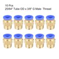 thumbnail image 3 of Unique Bargains 10 Pcs 3/8' G Male Straight Thread 10mm Push In Joint Pneumatic Connector Fitting Quick Fittings, 3 of 4